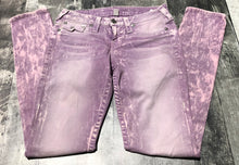 Load image into Gallery viewer, True Religion purple low rise skinny jeans - Hers size 28
