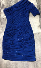 Load image into Gallery viewer, BCBG blue one sleeve dress - Hers size 4
