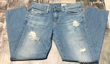 Load image into Gallery viewer, AG light blue mid rise ex boyfriend slouchy slim jeans - Hers size 25
