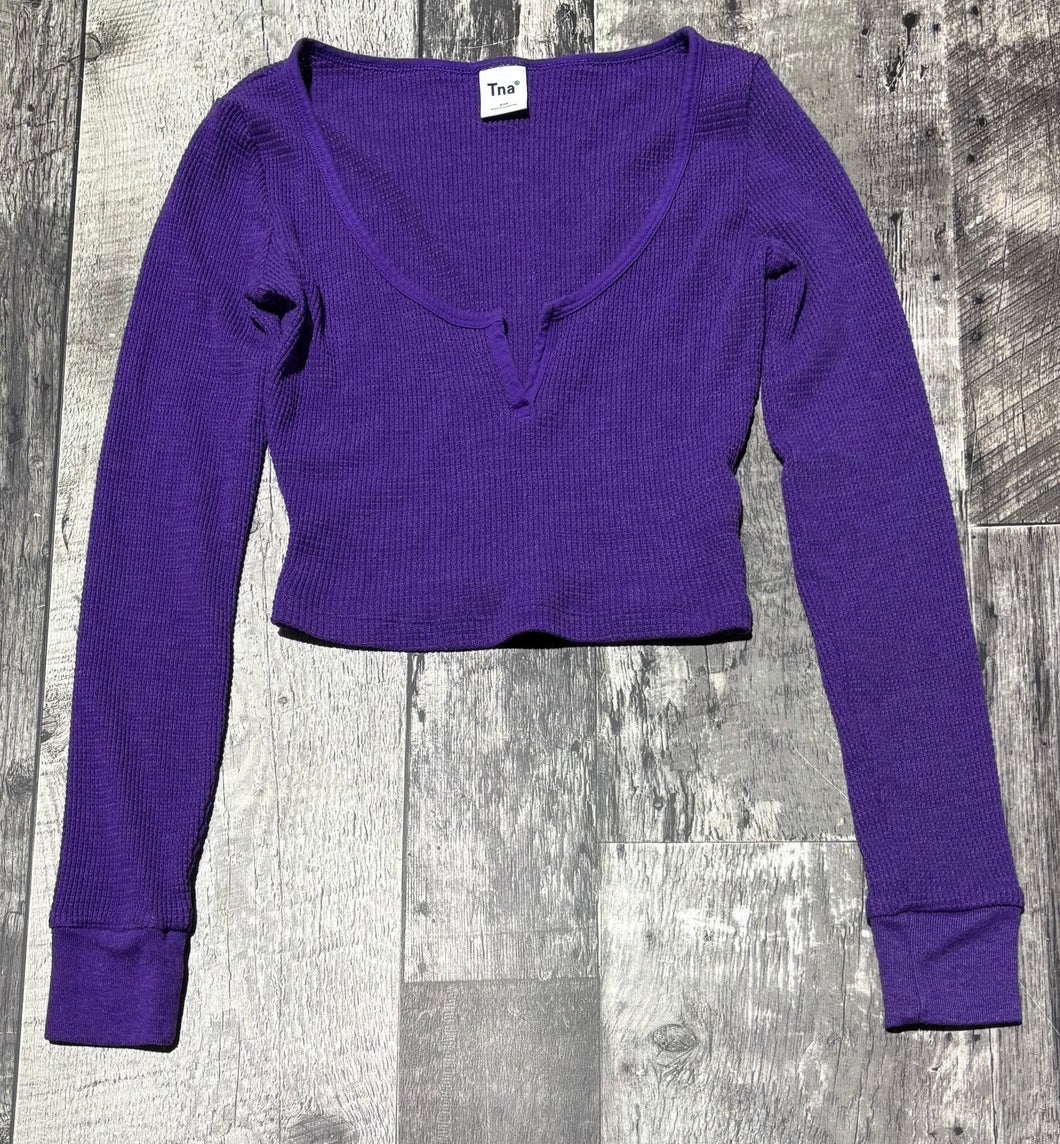 TNA purple cropped long sleeve - Hers size 2XS
