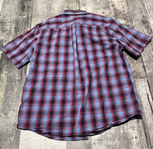 Load image into Gallery viewer, Merrell blue/red/black button up - His size L
