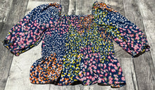 Load image into Gallery viewer, Nanette navy/pink/green blouse - Hers size M
