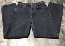 Load image into Gallery viewer, Denim Forum black high rise ripped jeans - Hers size 2
