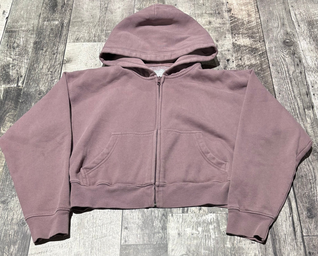 TNA purple cropped zip up hoodie - Hers size S