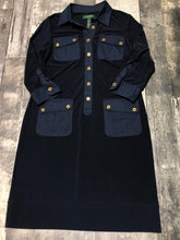 Load image into Gallery viewer, Ralph Lauren navy 3/4 sleeve dress - Hers size 10
