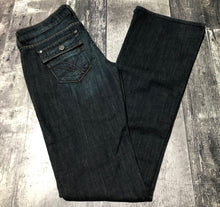 Load image into Gallery viewer, William Rast dark blue low rise flare jeans - Hers size 26
