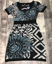 Load image into Gallery viewer, Desigual black/blue/white dress - Hers size approx S
