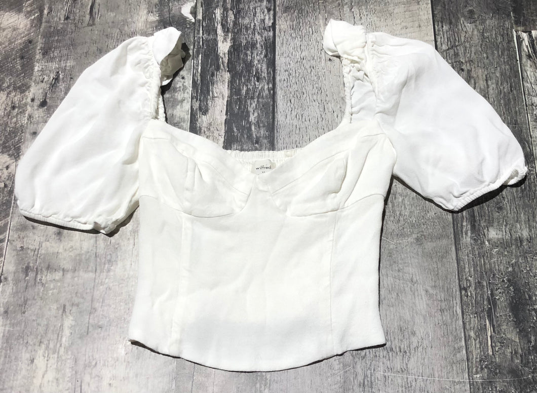 Wilfred white cropped blouse - Hers size XS