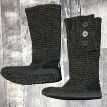 Load image into Gallery viewer, UGG black/gold boots - Hers size 8
