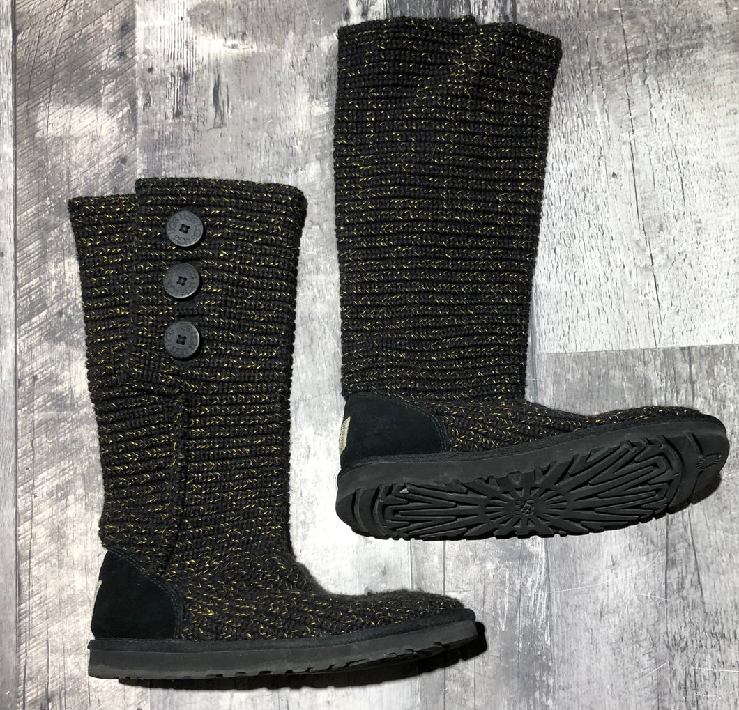 UGG black/gold boots - Hers size 8