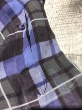 Load image into Gallery viewer, Babaton blue/grey silk button up top - Hers size XXS
