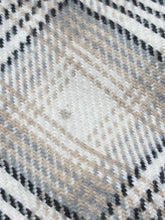 Load image into Gallery viewer, American Eagle cream/black light jacket button up plaid - His size M
