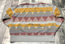 Load image into Gallery viewer, Prana grey/yellow/red sweater - Hers size L
