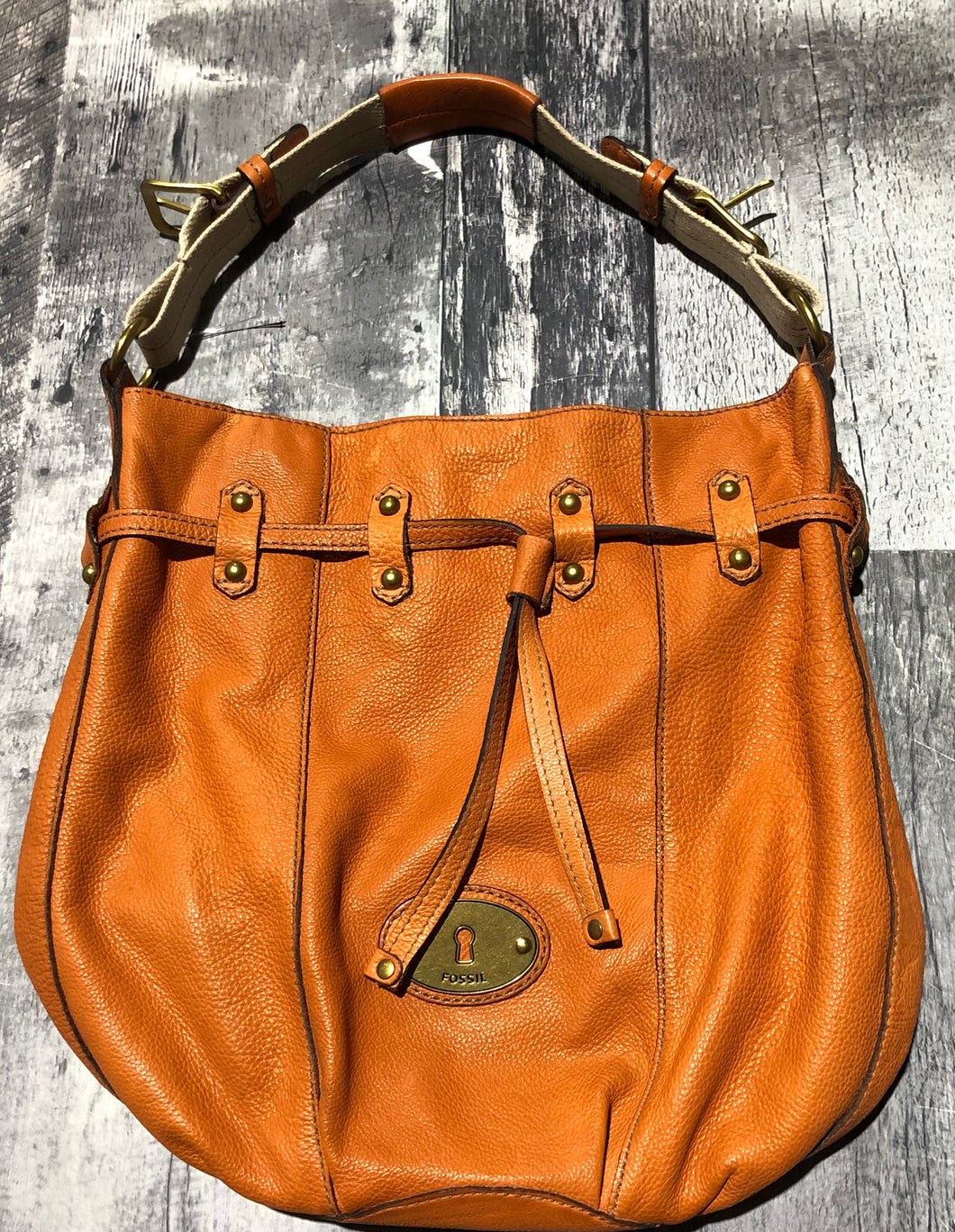 Fossil orange medium purse
