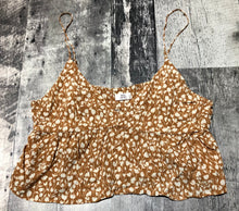 Load image into Gallery viewer, Little Moon brown/cream crop tank top - Hers size M
