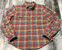 Load image into Gallery viewer, Abercrombie &amp; Fitch red/yellow/blue button up shirt - His size M
