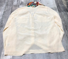 Load image into Gallery viewer, Tory Burch cream/multi silk button up shirt - Hers size 10
