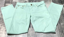 Load image into Gallery viewer, Tory Burch mint green low rise cropped skinny jeans - Hers size 25

