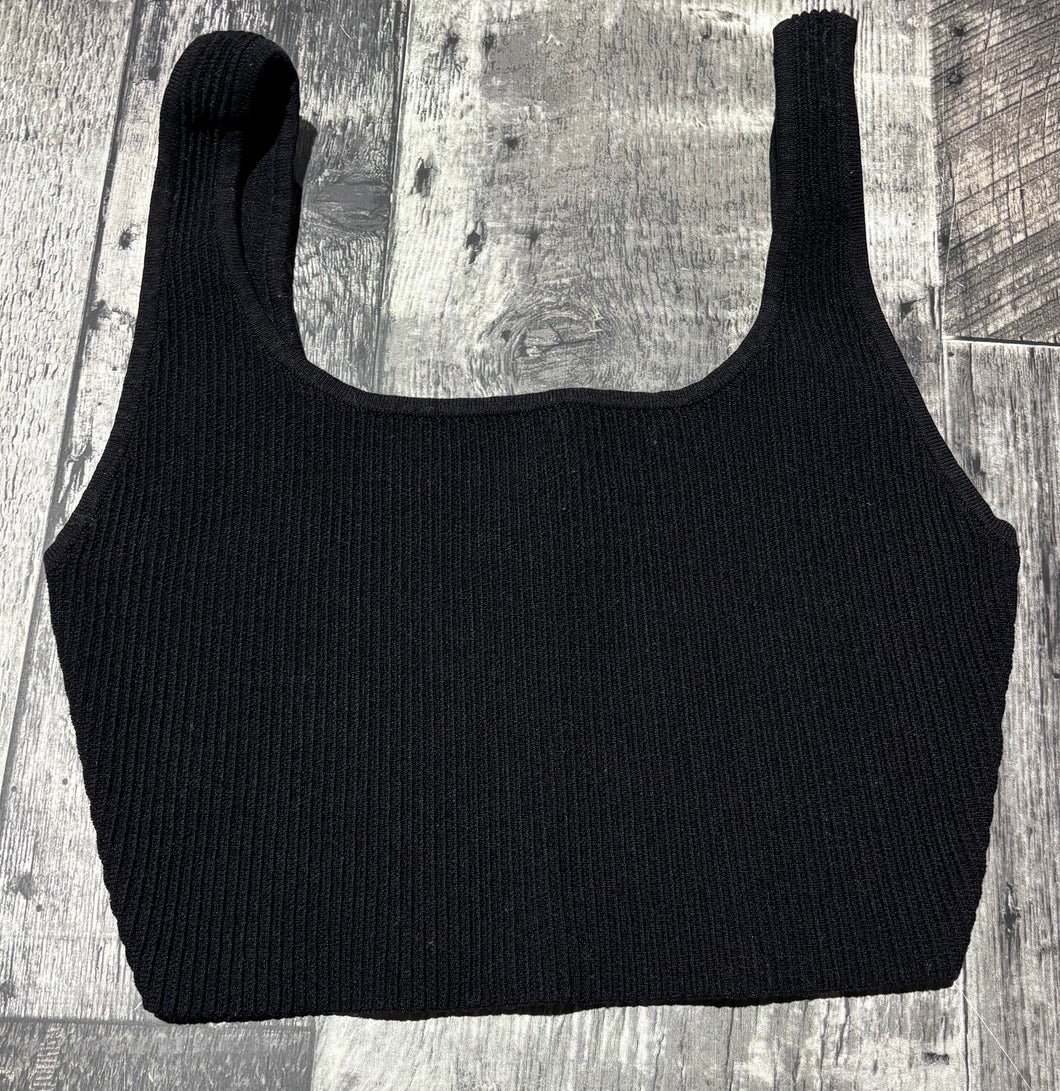 Babaton black crop top tank top - Hers size S