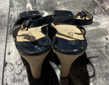 Load image into Gallery viewer, Michael Kors navy wedge - Hers size 6.5
