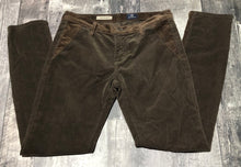Load image into Gallery viewer, AG brown/olive mid rise slim straight ankle soft pants - Hers size 26
