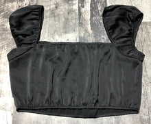 Load image into Gallery viewer, Wilfred black satin crop top - Hers size L
