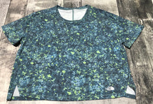 Load image into Gallery viewer, The North Face blue/green cropped tshirt - Hers size M
