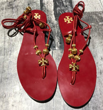 Load image into Gallery viewer, Tory Burch red sandals - Hers size 9
