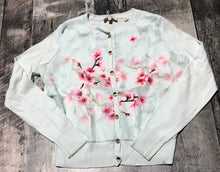 Load image into Gallery viewer, Ted Baker mint green/pink button up crop cardigan - Hers size 0
