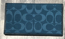 Load image into Gallery viewer, Coach blue checkbook holder
