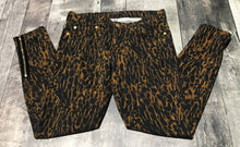 Load image into Gallery viewer, 7 for all mankind black/brown animal print low rise skinny pants - Hers size 29
