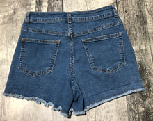 Load image into Gallery viewer, bebe blue/light blue high rise denim shorts - Hers size 6
