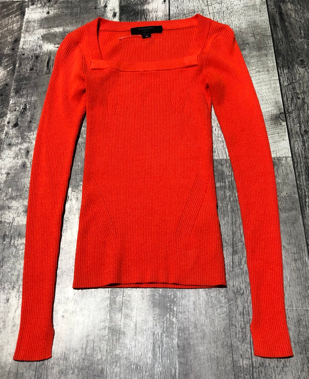 All Saints orange long sleeve - Hers size XS