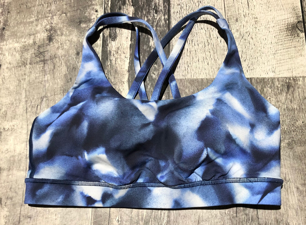 lululemon blue/white sports bra - Hers size 8