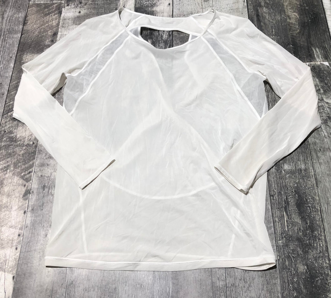 lululemon off white sheer long sleeve shirt - Hers size approx M