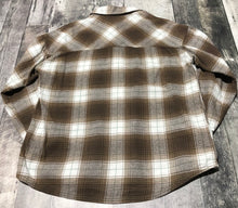 Load image into Gallery viewer, Garage brown/cream oversized button up - Hers size XS
