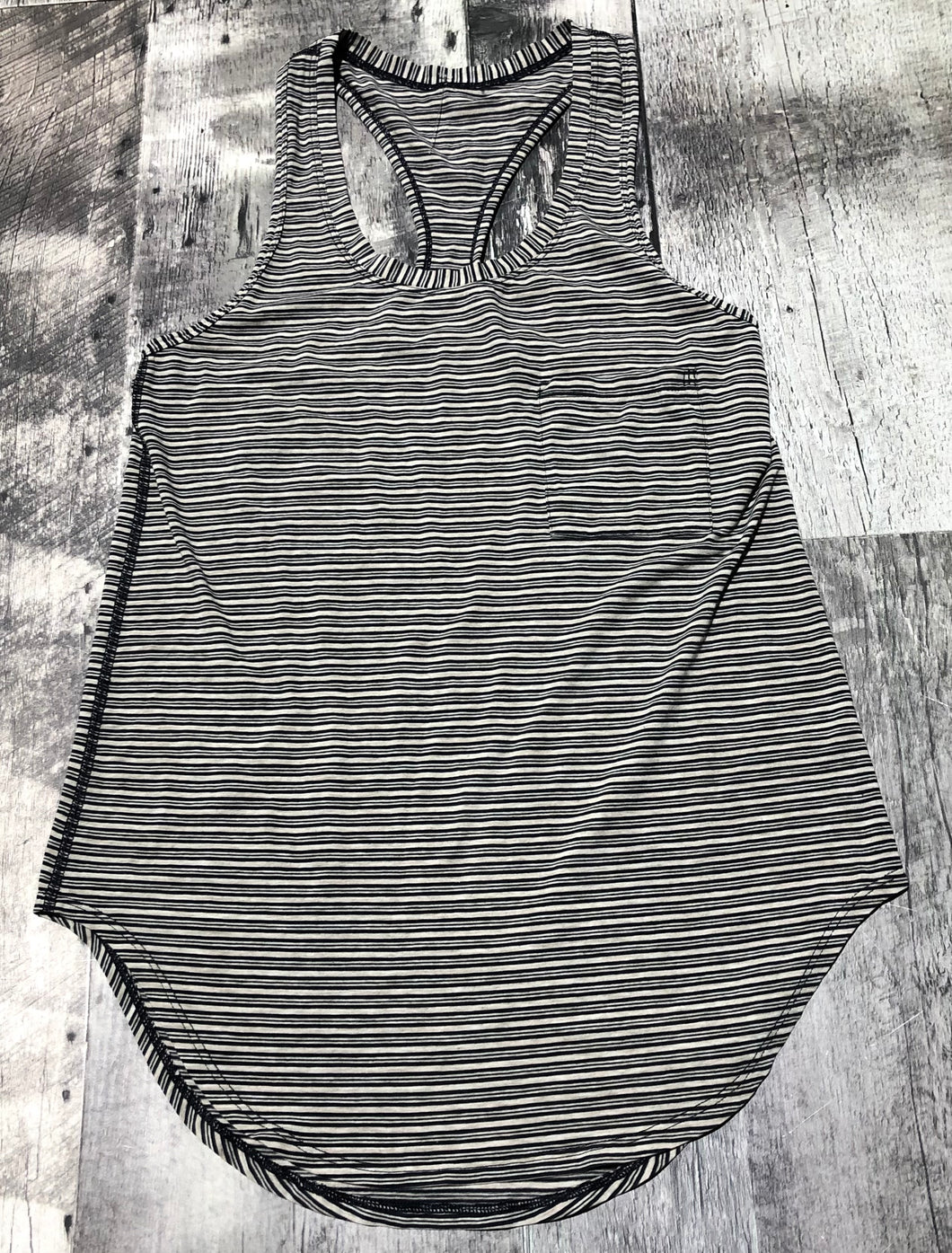 lululemon greys/black athletic tank top - Hers size approx S