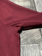 Load image into Gallery viewer, Talula burgundy sheer button up - Hers size M
