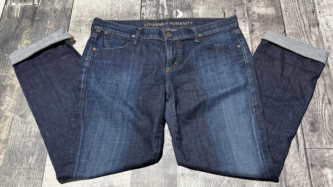 Citizens of Humanity dark blue mid rise cropped ankle jeans - Hers size 29