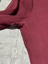 Load image into Gallery viewer, Talula burgundy sheer button up - Hers size M
