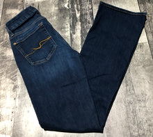 Load image into Gallery viewer, 7 for all mankind dark blue high rise flare jeans - Hers size 26
