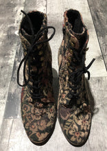 Load image into Gallery viewer, Jeffrey Campbell x Anthropologie black/green/mauve/multi heel boot - Hers size 8.5
