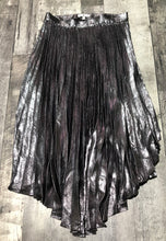 Load image into Gallery viewer, Banana Republic dark silver metallic long skirt - Hers size 10
