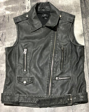 Load image into Gallery viewer, Topshop dark grey fake leather vest - Hers size 6
