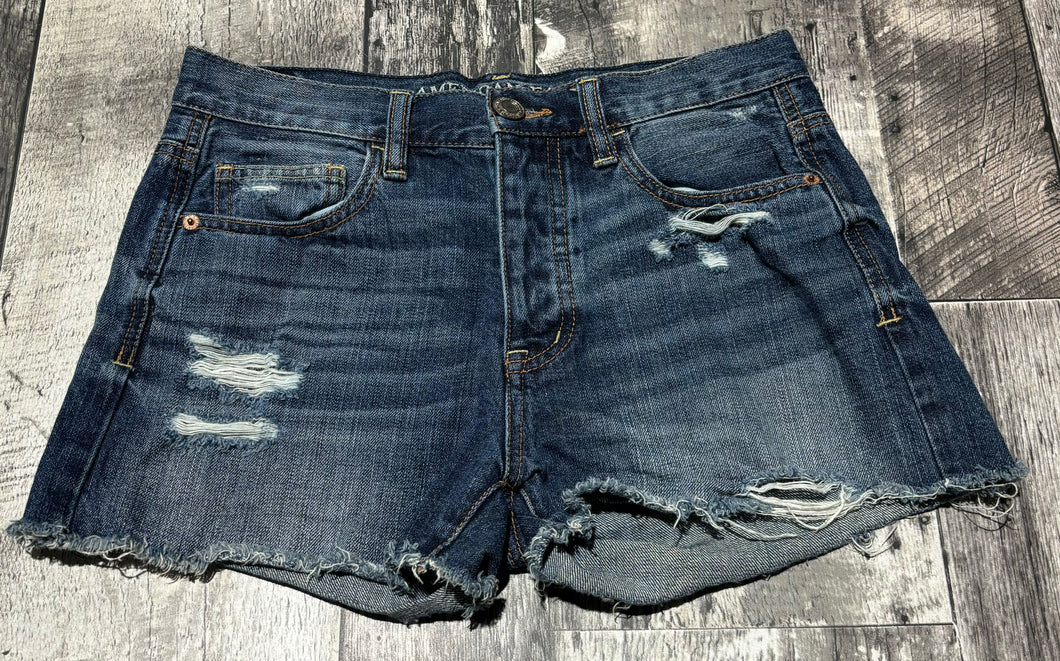 American Eagle blue mid rise jean shorts - Hers size 00