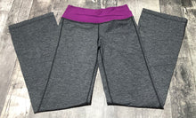 Load image into Gallery viewer, lululemon grey/purple flare low rise athletic pants - Hers size 4
