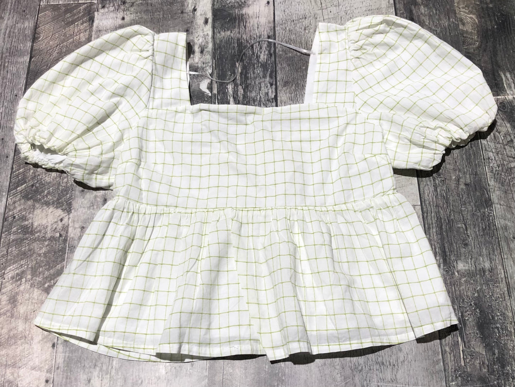 Hudson white/green peplum top - Hers size L