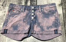 Load image into Gallery viewer, Hudson purple/pink low rise denim shorts - Hers size 27
