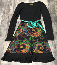 Load image into Gallery viewer, Desigual black/multi long sleeve dress - Hers size M
