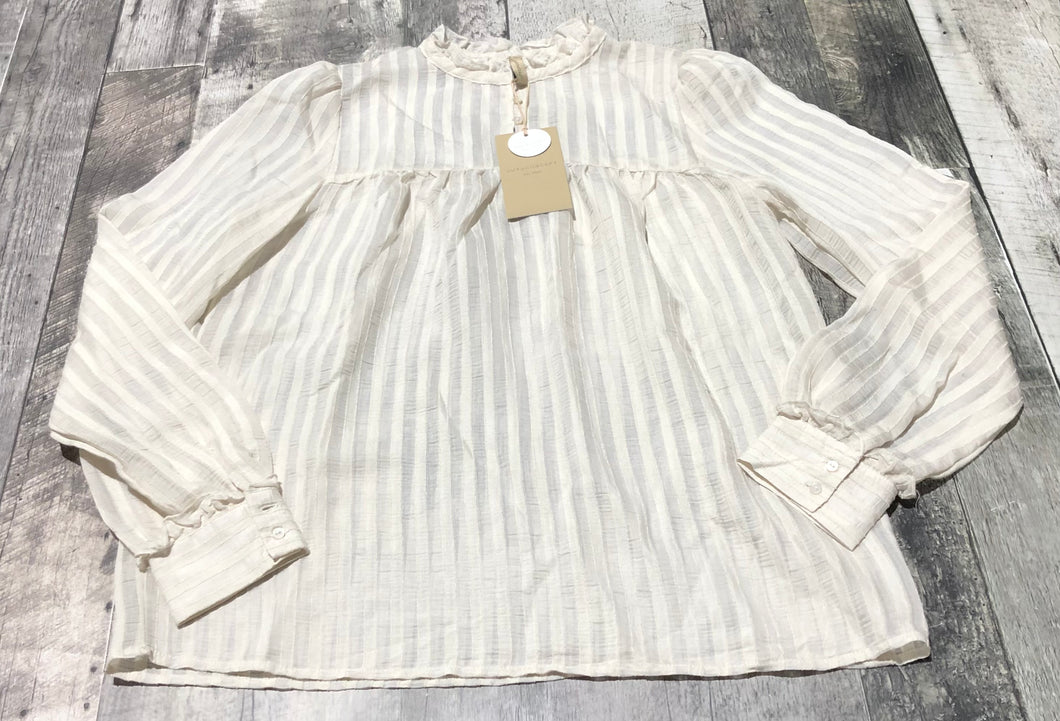 Soya Concept cream sheer long sleeve blouse - Hers size S